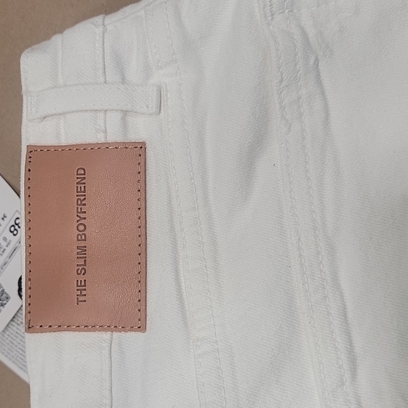 Zara Size 6 The Slim Boyfriend in Off-White, NWT - Picture 2 of 15